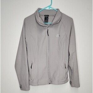 THE NORTH FACE Gray Morningside Full Zip Sweater Jacket Fleece Womens Size M EUC